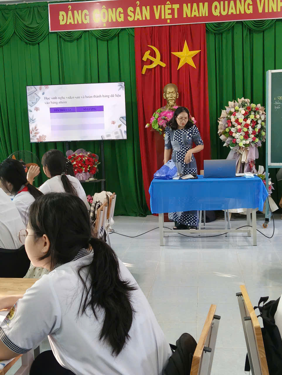 Tiết dạy chuyên đề cấp trường tổ toán - tin