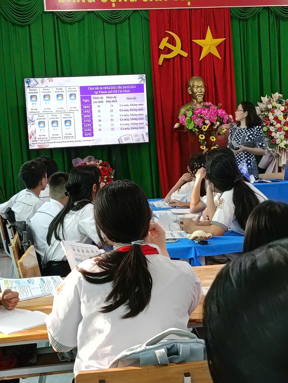 Tiết dạy chuyên đề cấp trường tổ toán - tin